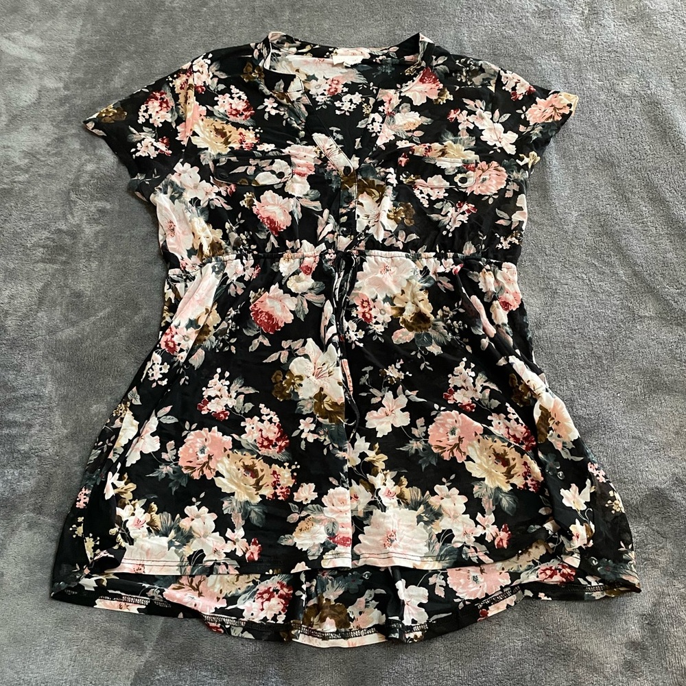 Ivy Rose Womens Floral Blouse